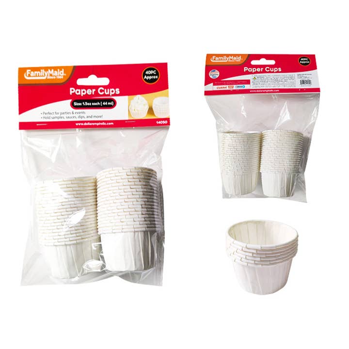Vasos de Papel 40uds 1.5oz, 2" Diámetro para venta al por mayor de Deluxe Import Trading