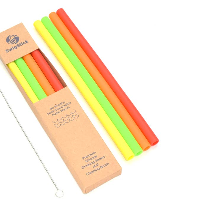 Blu Kabu - Wholesale Drinking Straw - 4-Piece Silicone Straw Set