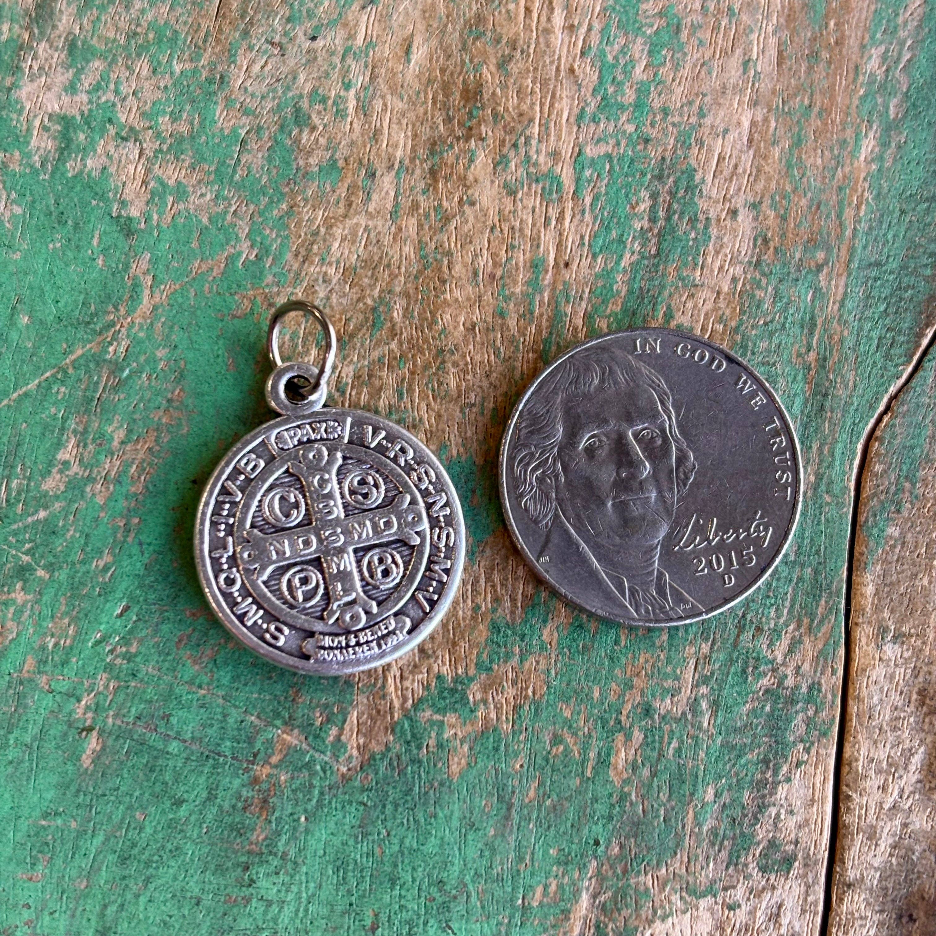 Love and Honor Jesus LLC - Wholesale Individual Charm/Pendant - Italian St Benedict Protection 3/4" Medals1