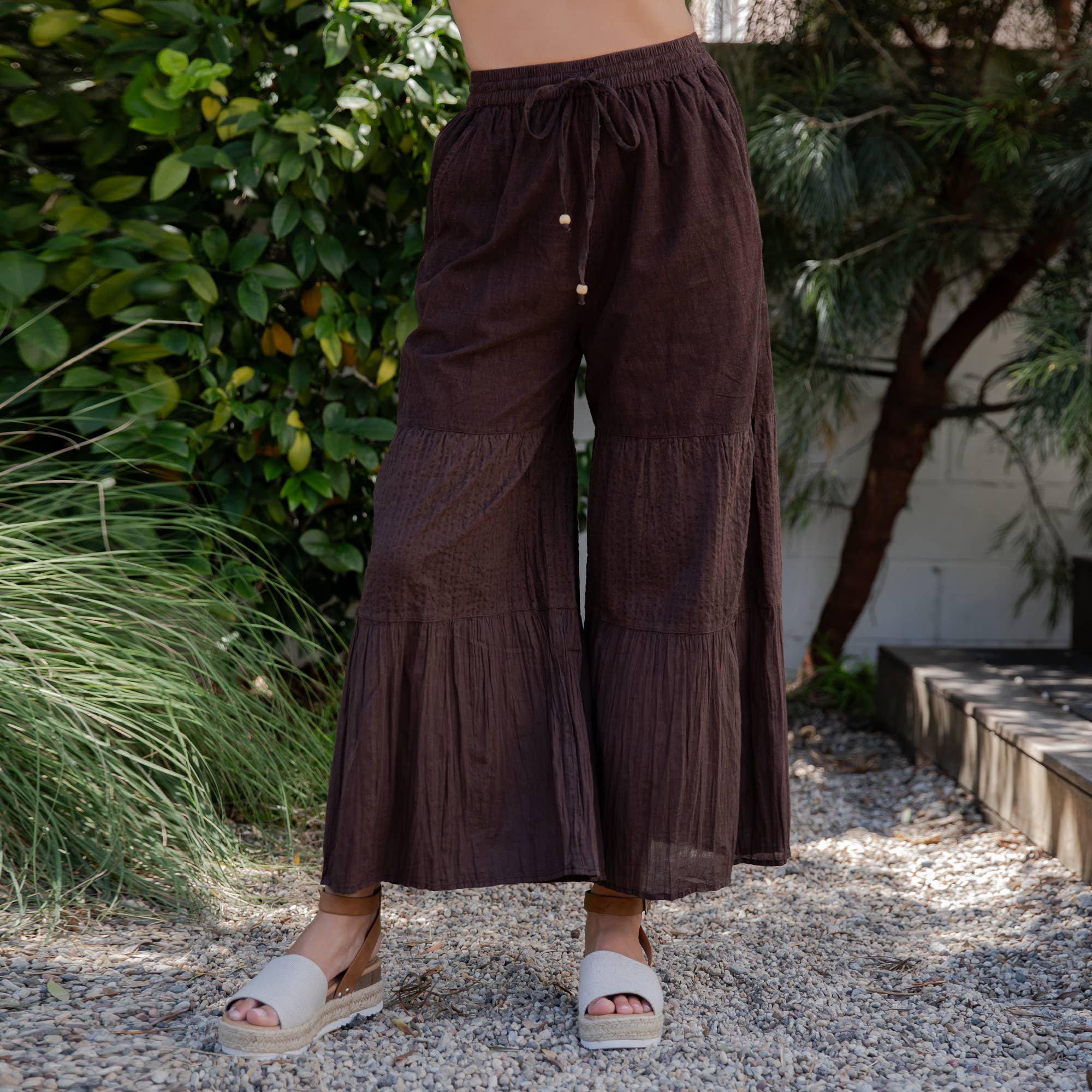 Young Threads - Venta al por mayor Pantalones - Mujer - Pantalones de Encaje y Punto con Inserciones de Parche en Denim de Capas Boho (Nuevo)44