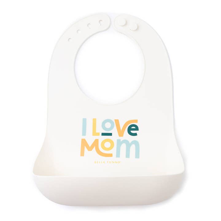 I Love Mom Wonder Bib for wholesale by Bella Tunno