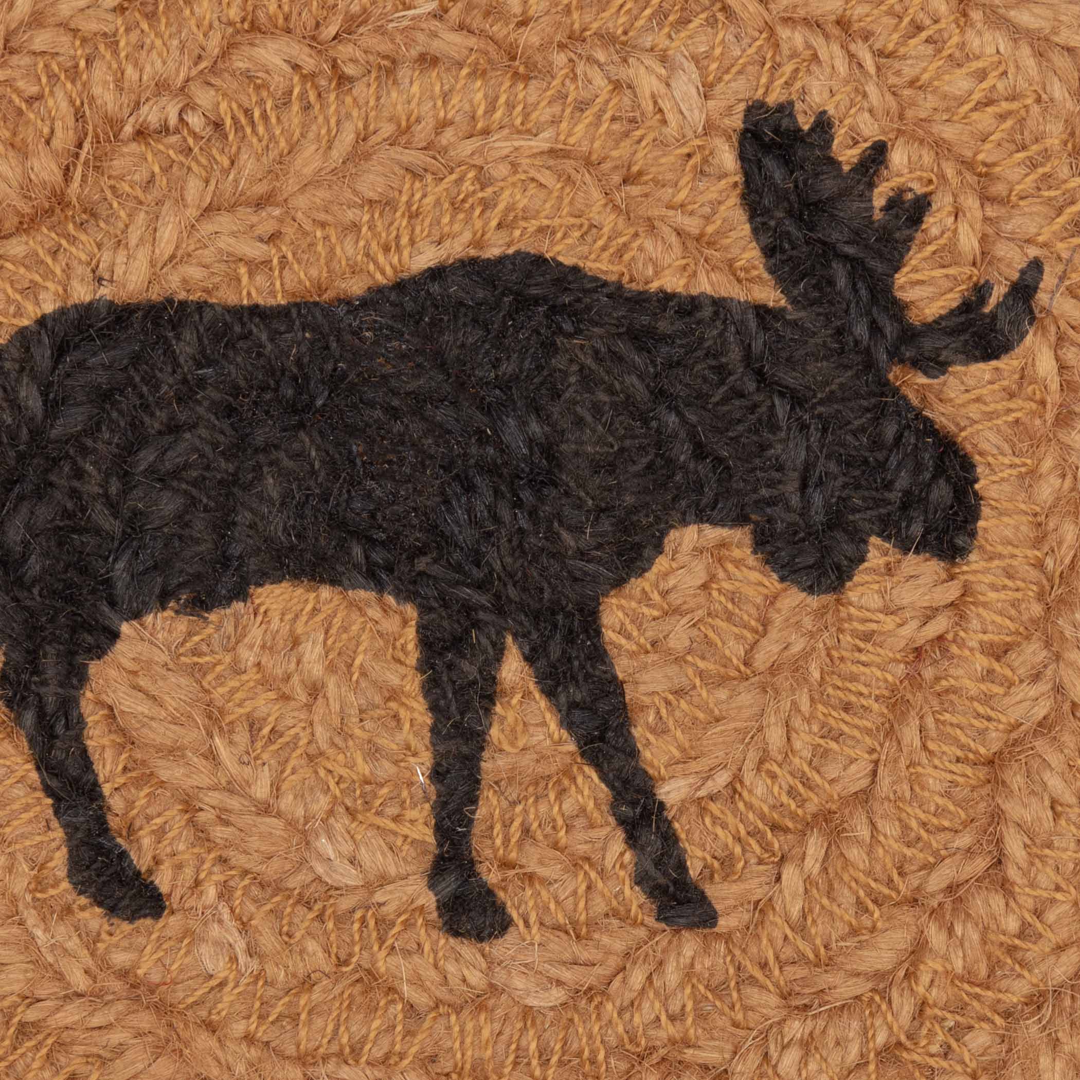 VHC Brands - Wholesale Coasters - Cumberland Stenciled Moose Jute Coaster Set of 66