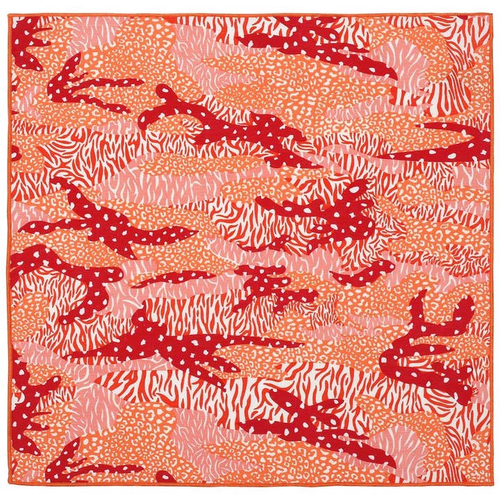 Orange Big Cat Camo Napkins - Set of 2 for wholesale by Safomasi