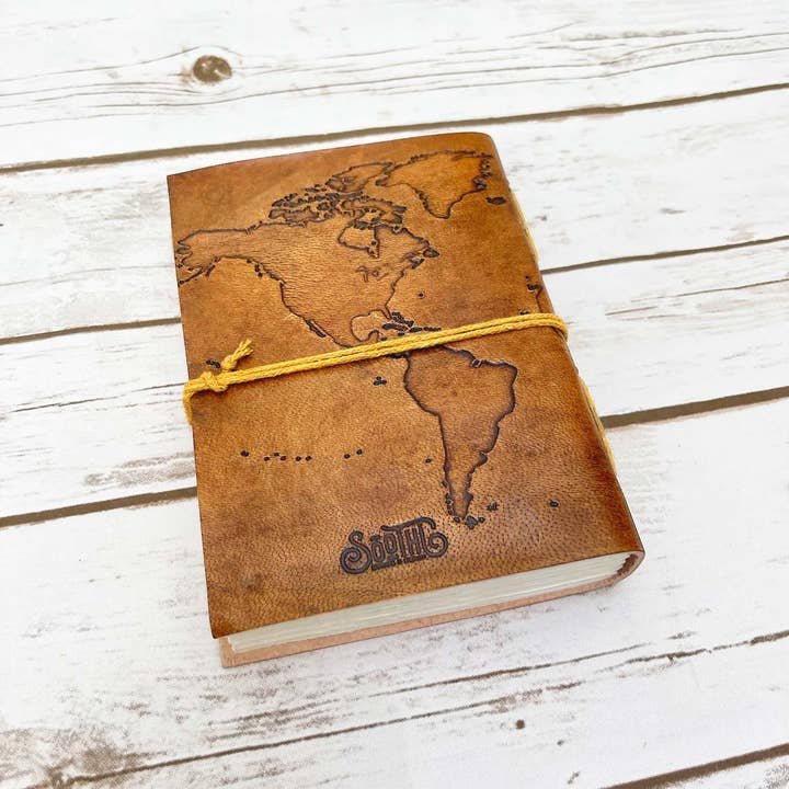 Soothi | Containers Of Creativity - Wholesale Journal/Diary - World Map 7x5 Handmade Leather Journal2