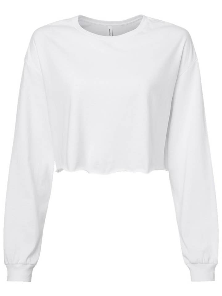MYES BULK APPAREL - Vente T-shirt – femme - T-shirt à manches longues raccourci pour femme BELLA+CANVAS