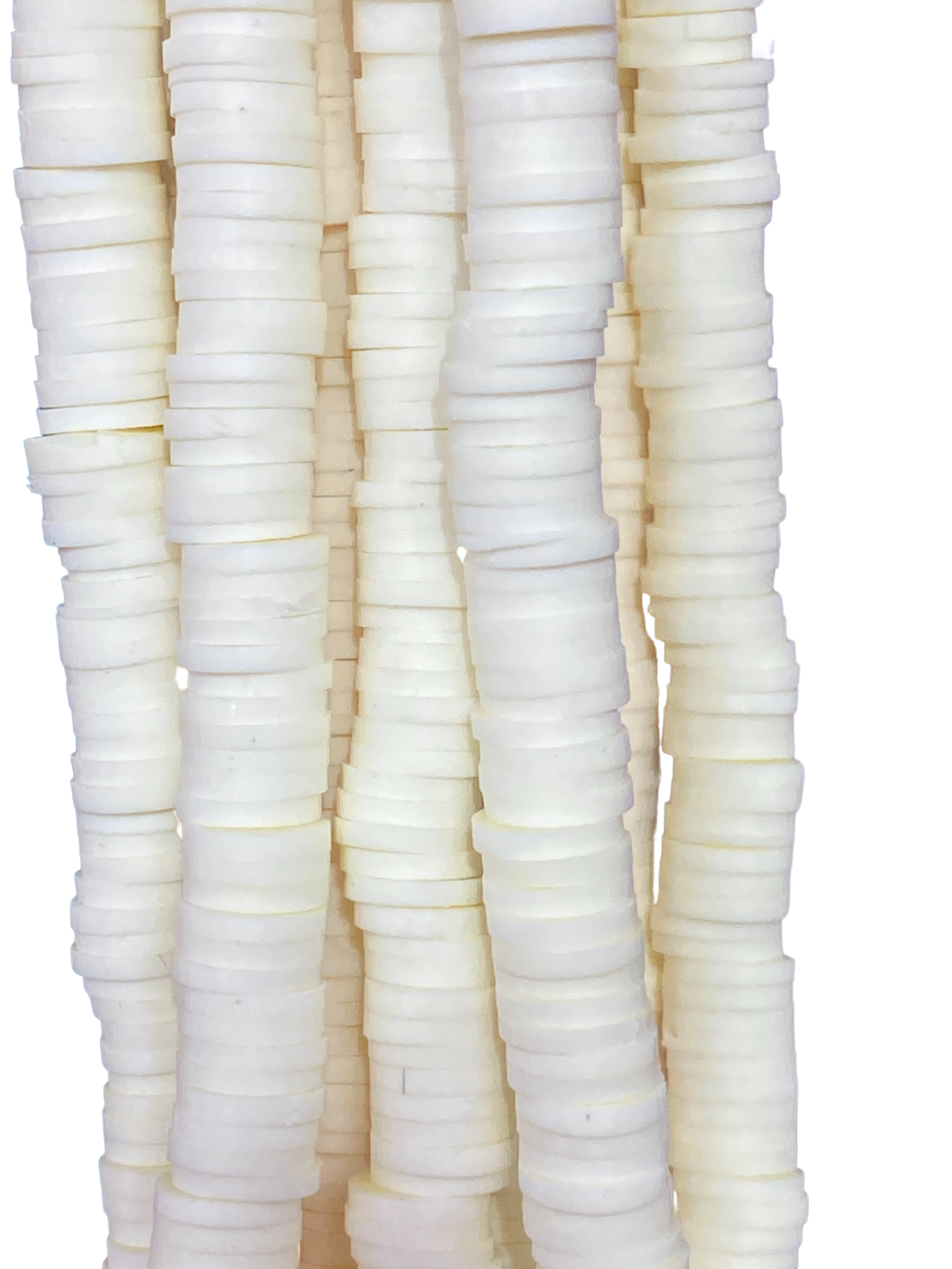 Hvid Off-White Heishi Disc - Lerperler for engroshandel på Faire1