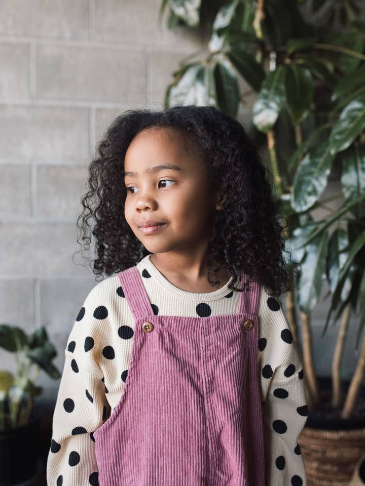 Manga larga Dot Waffle para venta al por mayor de Olu Kids