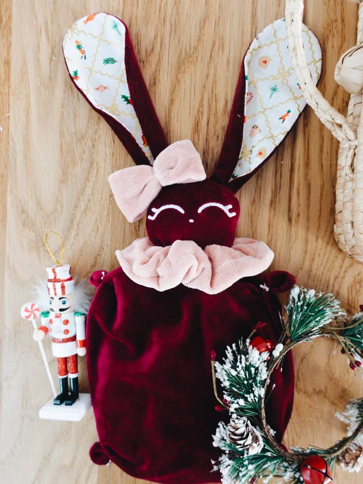 PROTOTYPE - Kersenpittenkruik fluweel - Holiday Argyle voor wholesale door Louis & Jules Stambouli Conseil