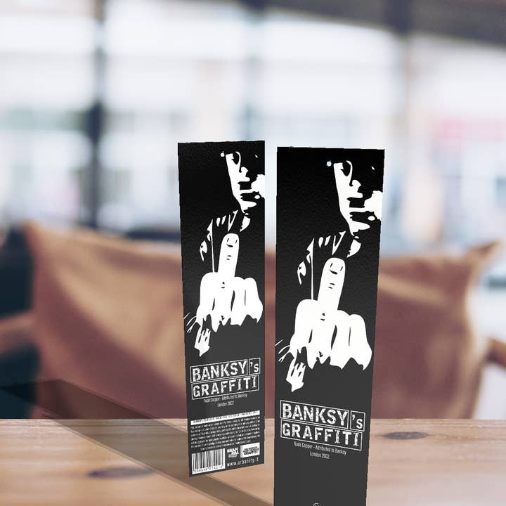 URBAN.ITY SRL - Wholesale Bookmark - Banksy “Soft-Touch” Bookmark - Rude Copper