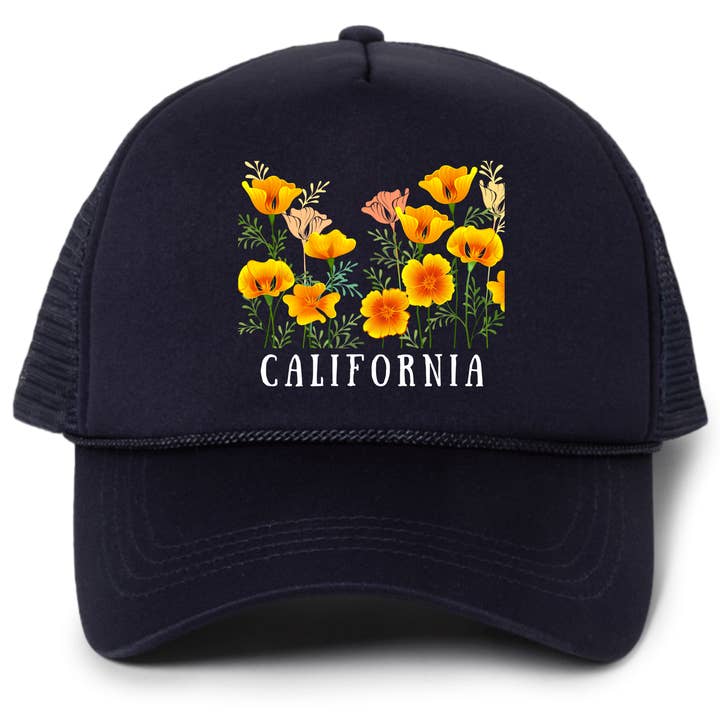 California Flowers Trucker Hat for wholesale by Pippa & Ky