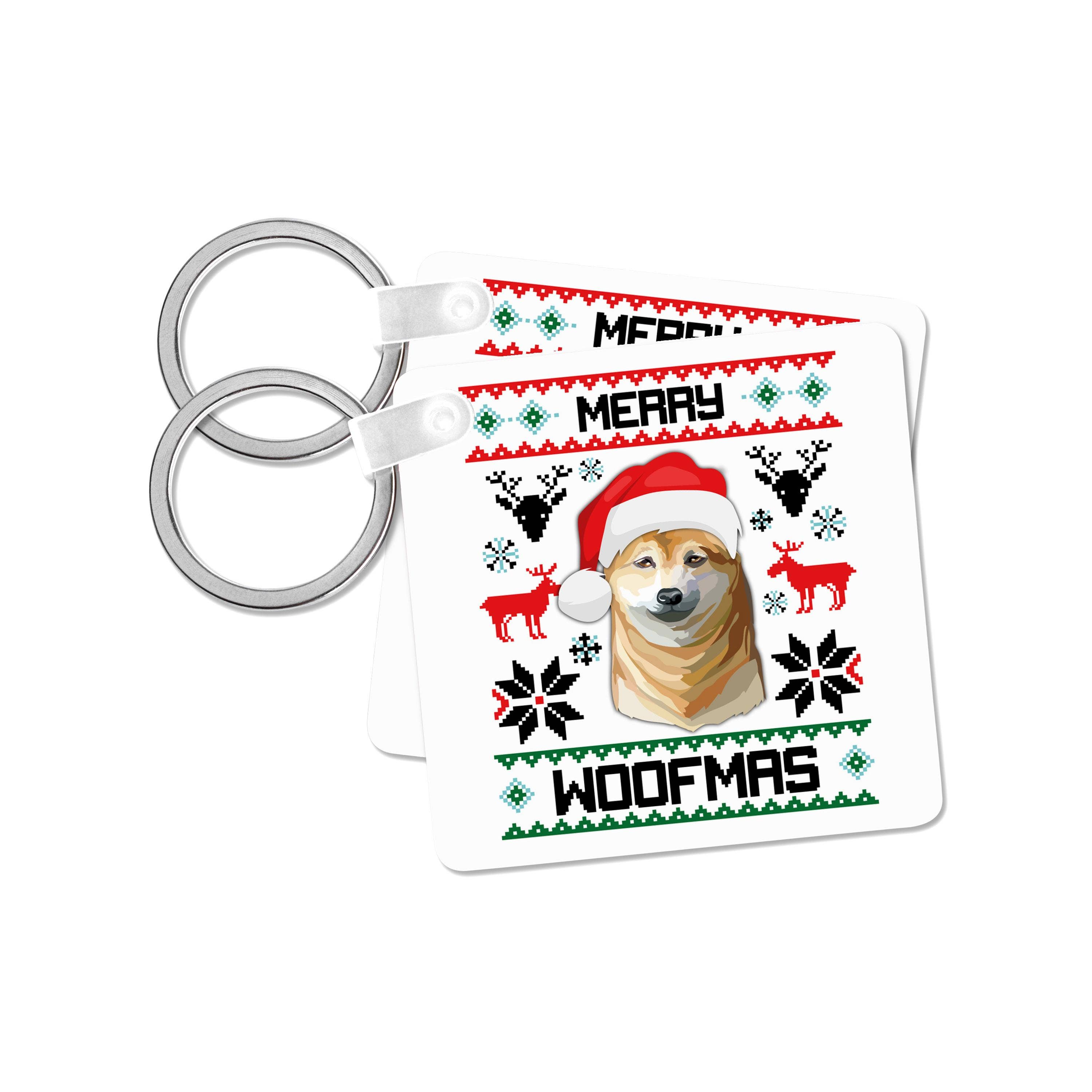 3dRose - Wholesale Keychain - Unisex - 3dRose, Merry Woofmas Shiba Inu Dog Christmas Gift , Key Chain7
