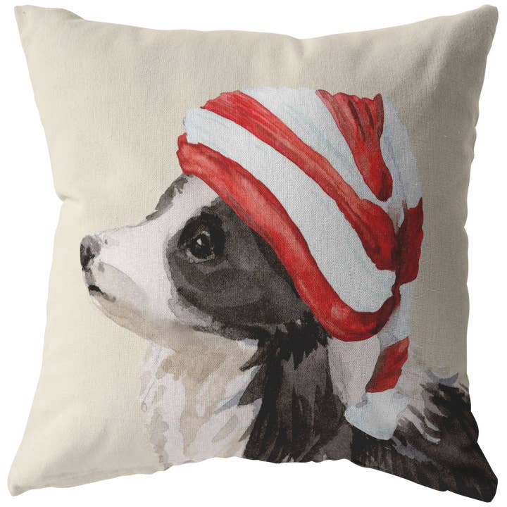 Cuscino natalizio Collie | Cuscino per le feste con pecore e cani per la vendita all'ingrosso da parte di The Creative Pioneer