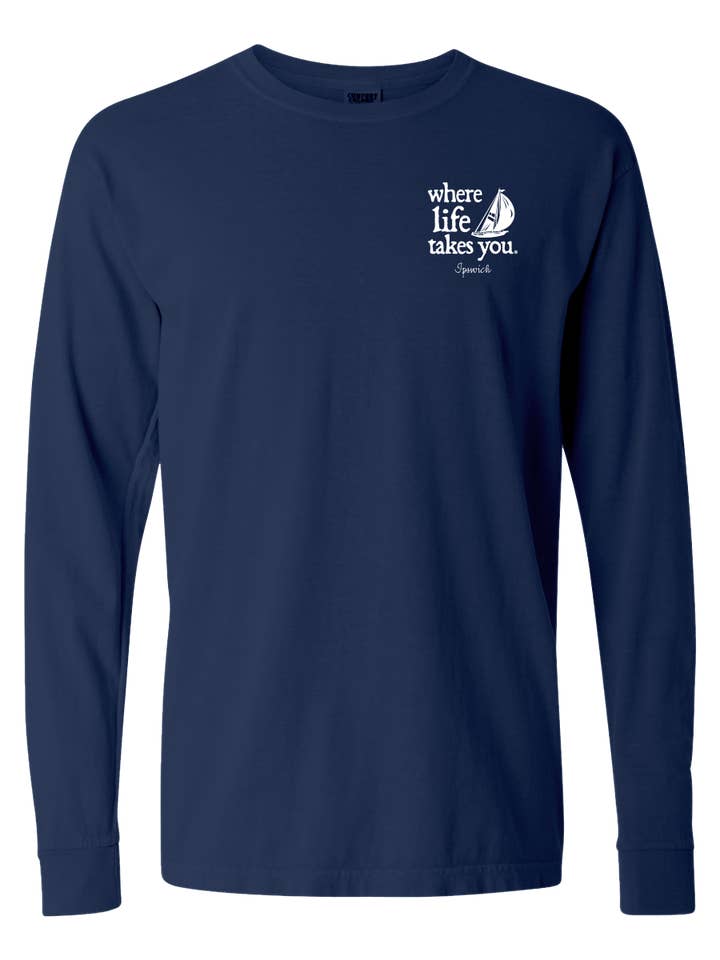 The Buffalo Works - Wholesale Screen Printed T-Shirt - Unisex - Betsy Frost Custom Destination Unisex Long Sleeve T-shirt