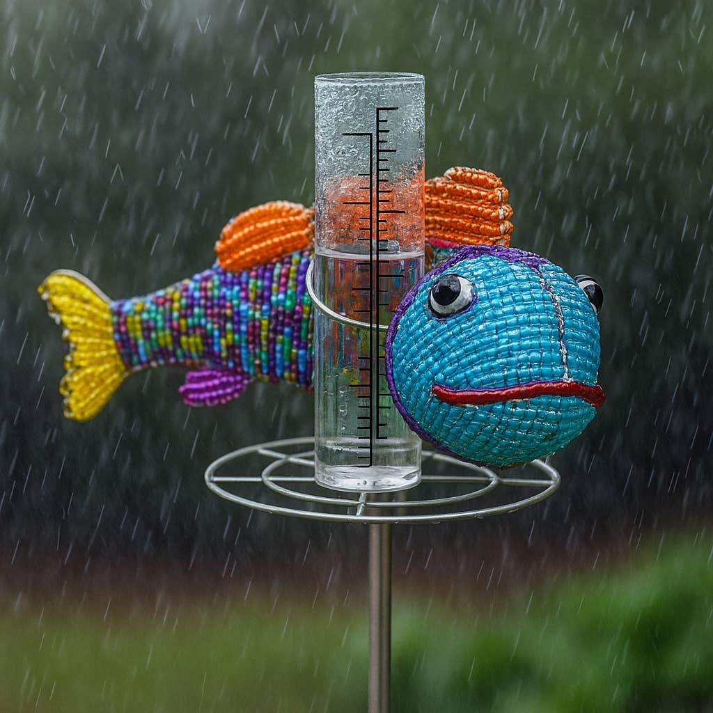 Beadworx By Extol Accessories Ltd. - Wholesale Outdoor Ornament/Decor - Rain Gauge Fish Set of 23
