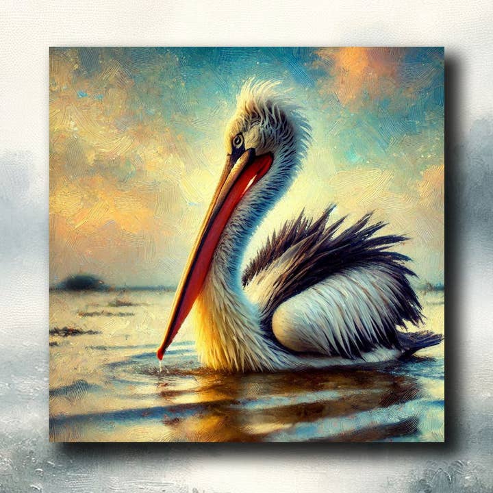 Pelican Fridge Magnet 55x55mm Souvenirs Gadgets Art Dekor for wholesale by frostedgrey