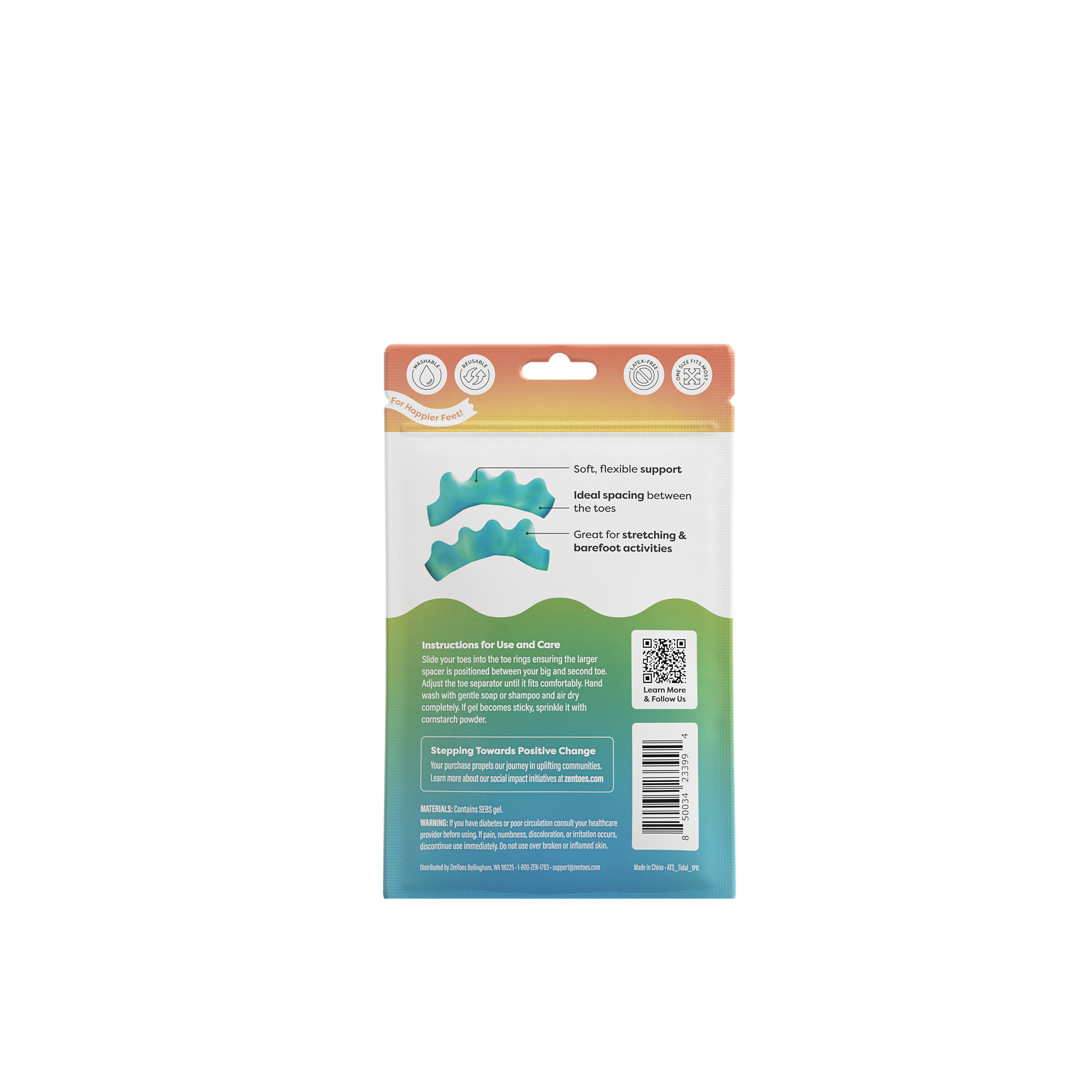 ZenToes - Wholesale Body Brace/Support - Five Loop Toe Separator - 1 Pair2