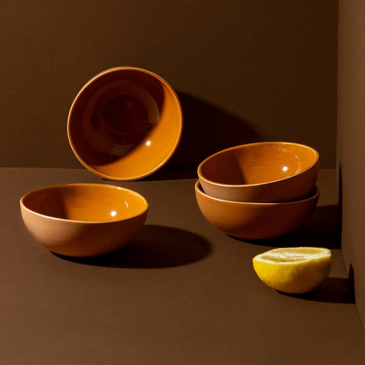 GHARYAN Stoneware & Olive Wood Tableware | Ships from USA - Wholesale Bowl - Handmade Stoneware Cereal Bowl | Dadasi 10 oz3