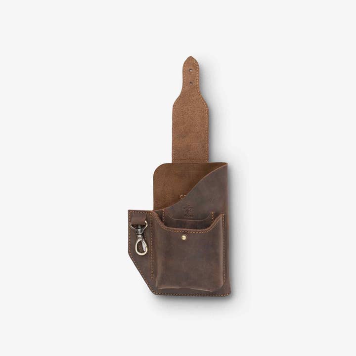 Pegai - Wholesale Phone Wallet - Unisex - leather phone holster- tech cowboy chestnut