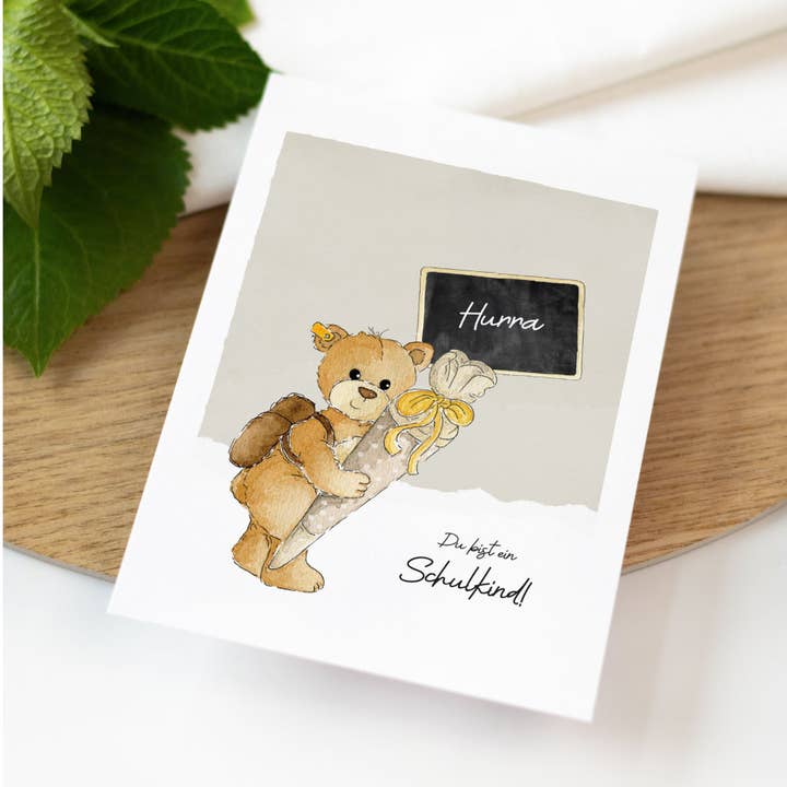 Skolanmälningskort - akvarellkort tillbaka till skolan | skolstart för wholesale av Funkenbunt