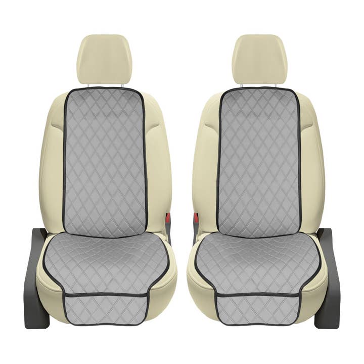 Protectores de asiento NeoSupreme, juego frontal, 2 unidades, color gris liso para venta al por mayor de FH GROUP