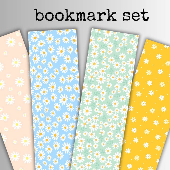 Flower Bookmark Set of Four for wholesale by Piles of Postcards