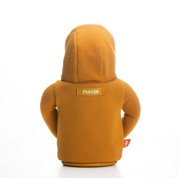 Puffin Drinkwear - Wholesale Drink Huggers & Koozies - The Hoodie - Insulated Can Cooler -Honey Brown & Island Time