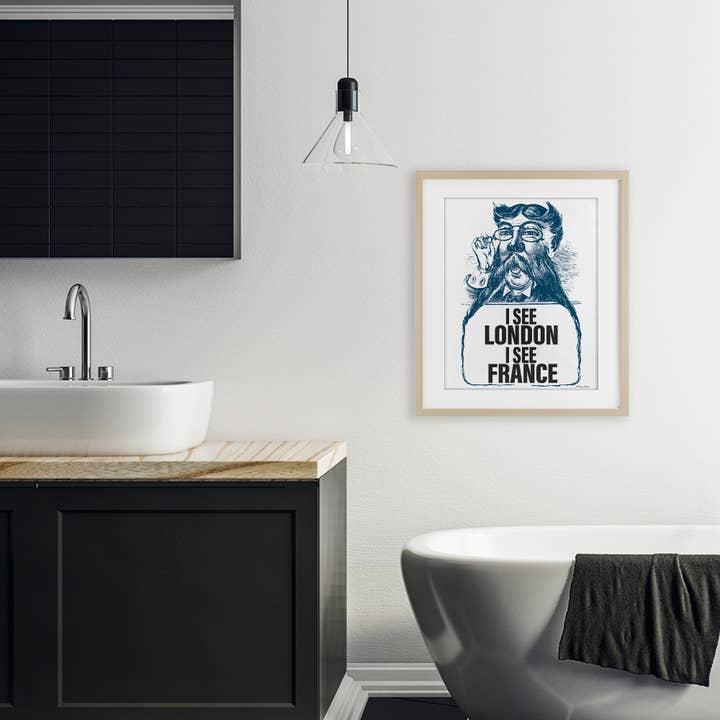 Stupell Industries - Wholesale Wall Sign - I See London & France - Print Under Glass Wall Art4