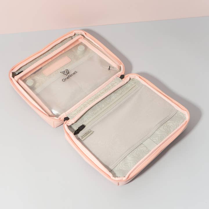 OneNine5 - Wholesale Toiletry Bag - Women's - Eco Travel Wash Bag, Komodo Pink4