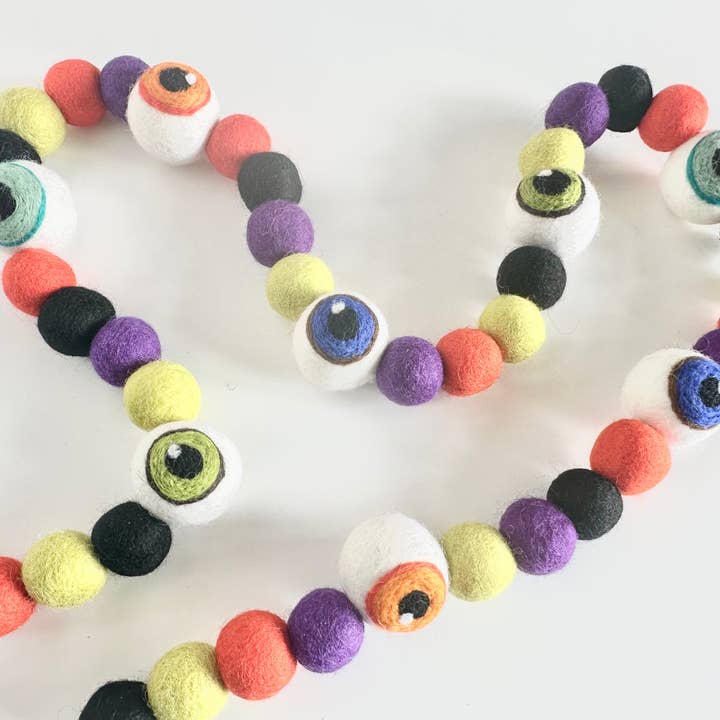 Bright Eyeball Garland for wholesale by Wool Jamboree