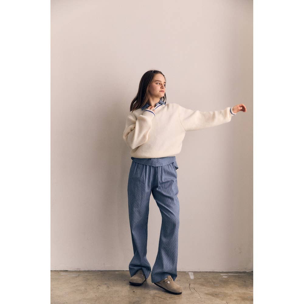 The Blank Lab - Wholesale Knit Sweater - Women's - CONTRAST COLOR SWEATHER TOP (AAB580)4