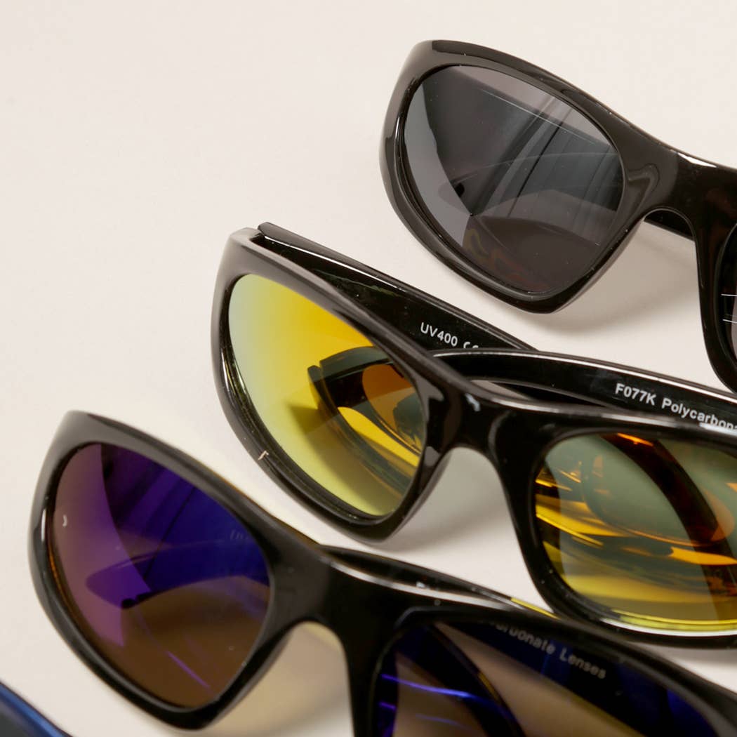  ASSORTED COLOR Kids Trendy Flame Pattern Sunglasses for wholesale on Faire9