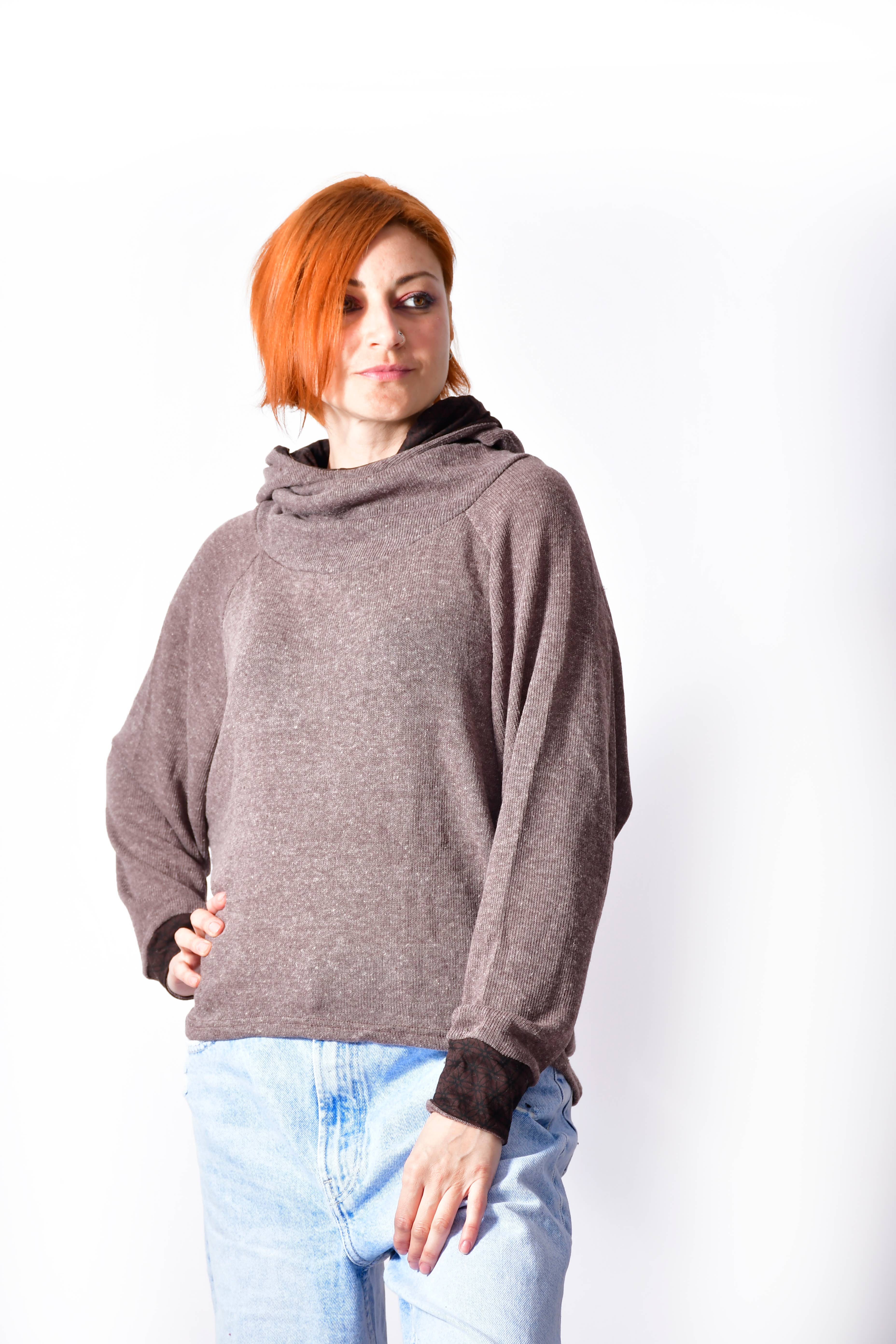 Humanity Centred Designs - Vente Sweat-shirt – femme - Sweatshirt d'hiver doux en tricot SoftKnit Cozy _J 1611