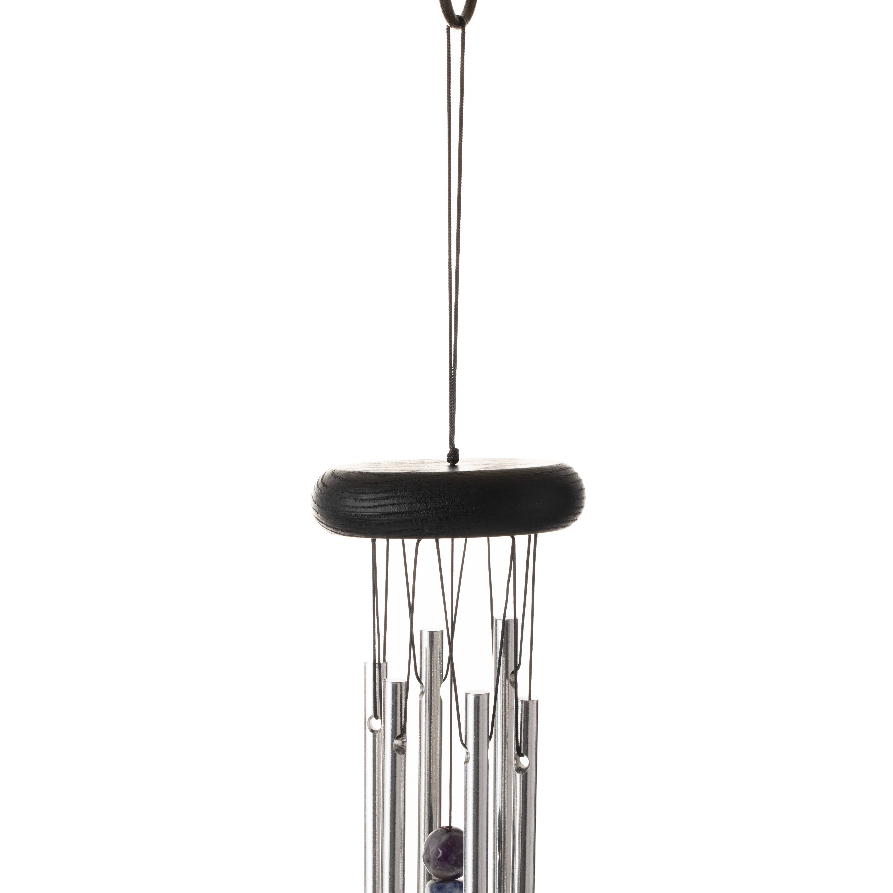Woodstock Chimes - Wholesale Wind Chime - Woodstock Chakra Chime™ - Seven Stones, Silver2