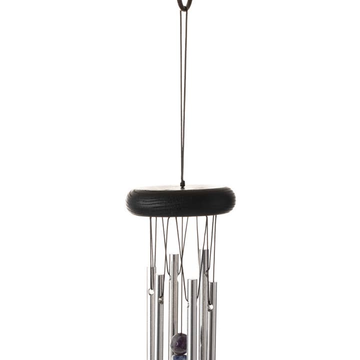 Woodstock Chimes - Wholesale Wind Chime - Woodstock Chakra Chimeâ„¢ - Seven Stones, Silver2