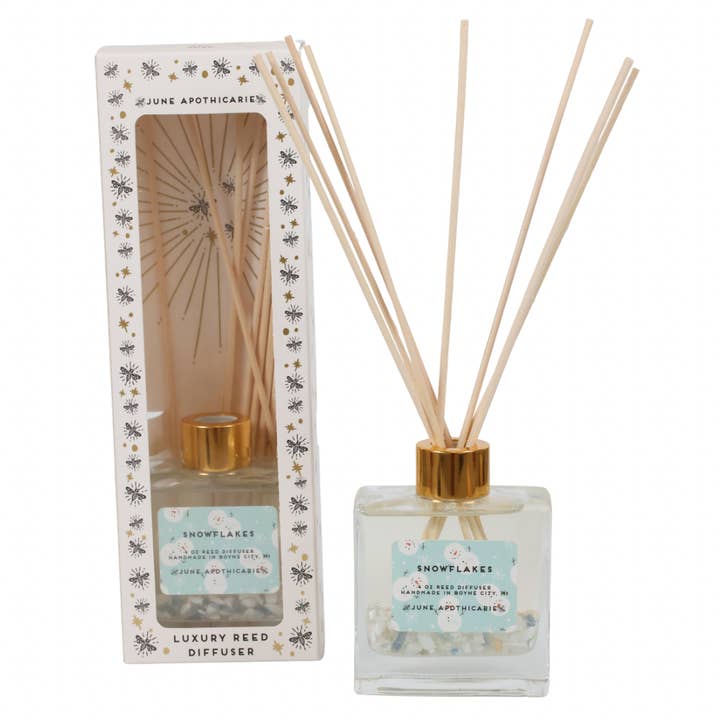 Snowflakes 4 oz Reed Diffuser for wholesale by June Apothicarie