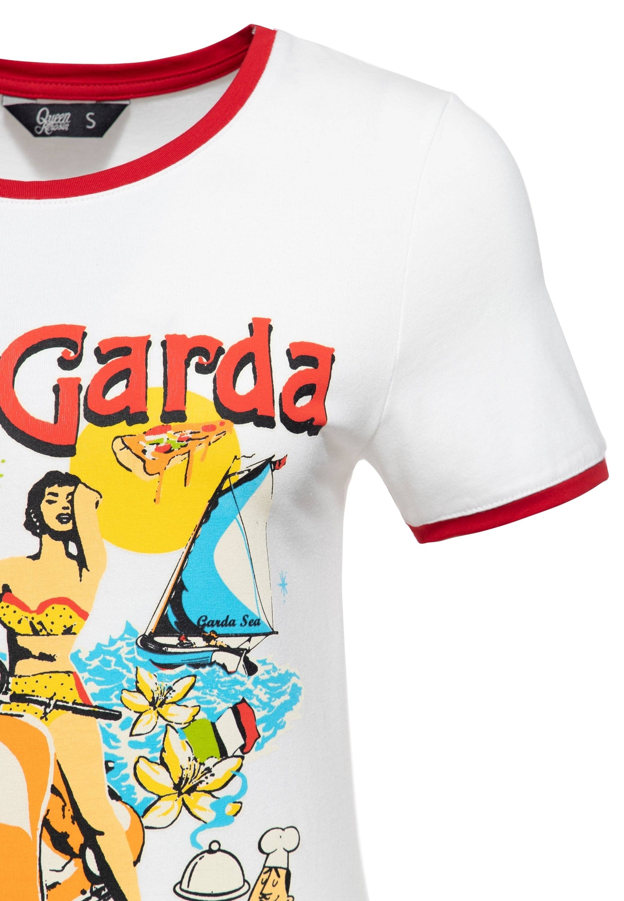 KING KEROSIN – Großhandel T-Shirt – Damen – Ringer T-Shirt «Lago di Garda»3