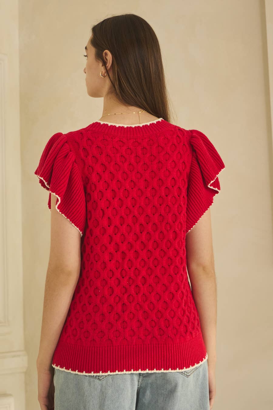 Oddi - Wholesale Gebreide top - Dames - Plus Solid Cable Knit5