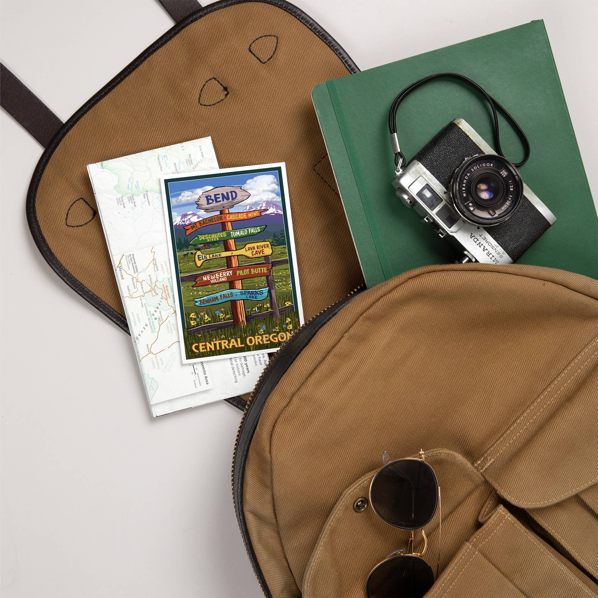 Lantern Press - Wholesale Postcard - PREMIUM POSTCARDS Bend, Oregon, Destination Signpost5