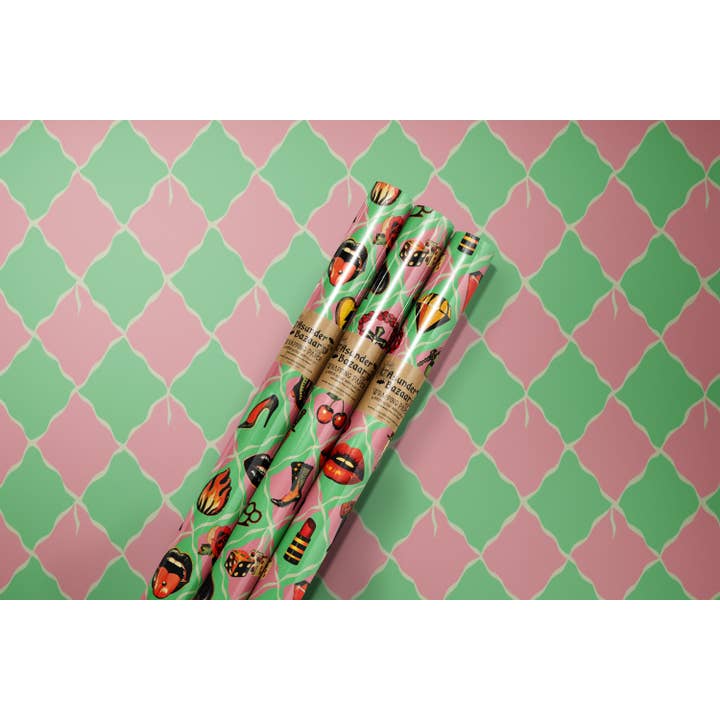 Asunder Bazaar - Wholesale Wrapping Paper Roll - Bad Girls Club Wrapping Paper 3 Sheet Roll1