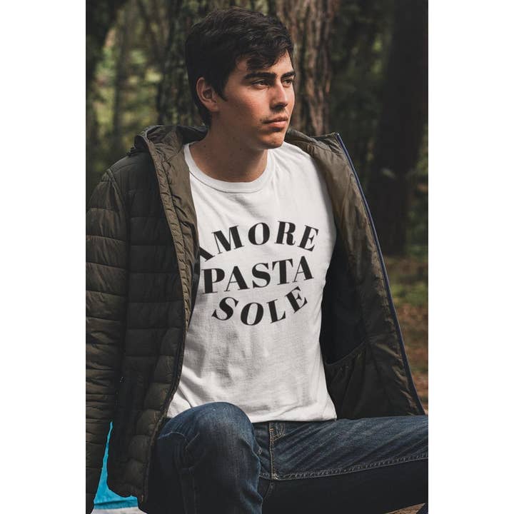 CAMISETA MASCULINA AMORE PASTA SOLE por atacado de Nobrand