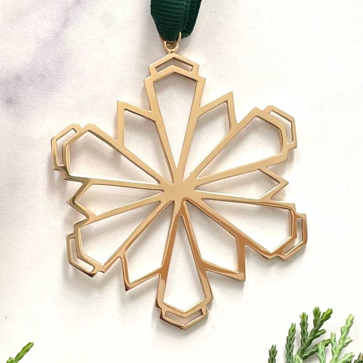 Cleo Snowflake Ornament for wholesale by Sarah Cecelia Jewelry & Metal Goods