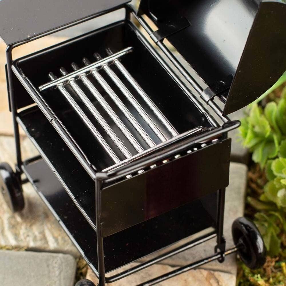 Factory Direct Craft - Wholesale Decorative Tabletop Object - Miniature Black Metal Barbecue Grill 1