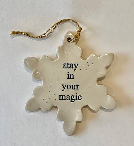 CSF Ceramics - Vente Objets de décoration - Ornement en céramique : flocon de neige3