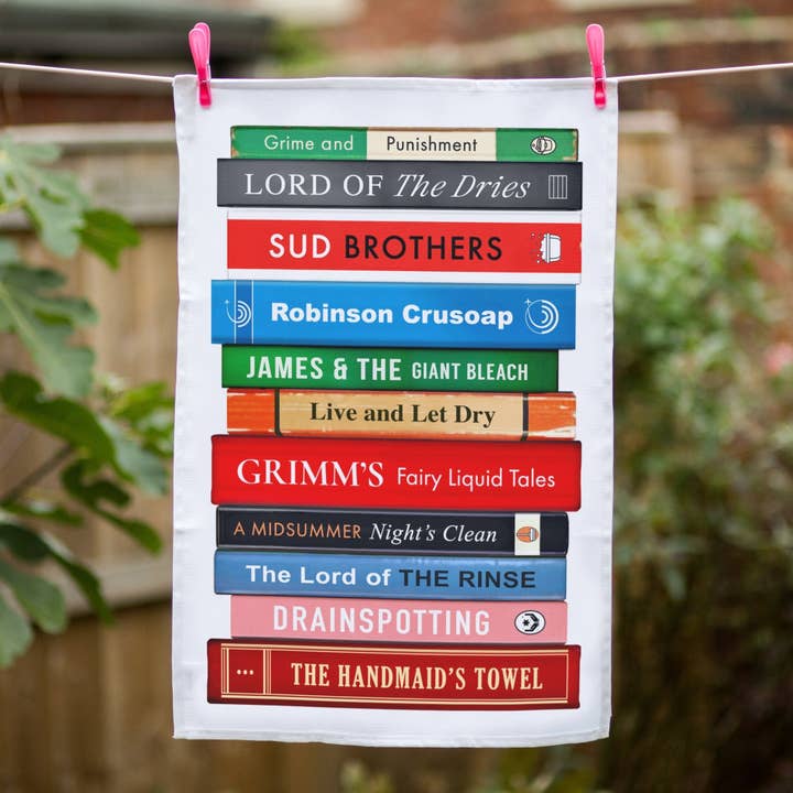 Funny Book Themed Tea Towel for wholesale by Of Life & Lemons