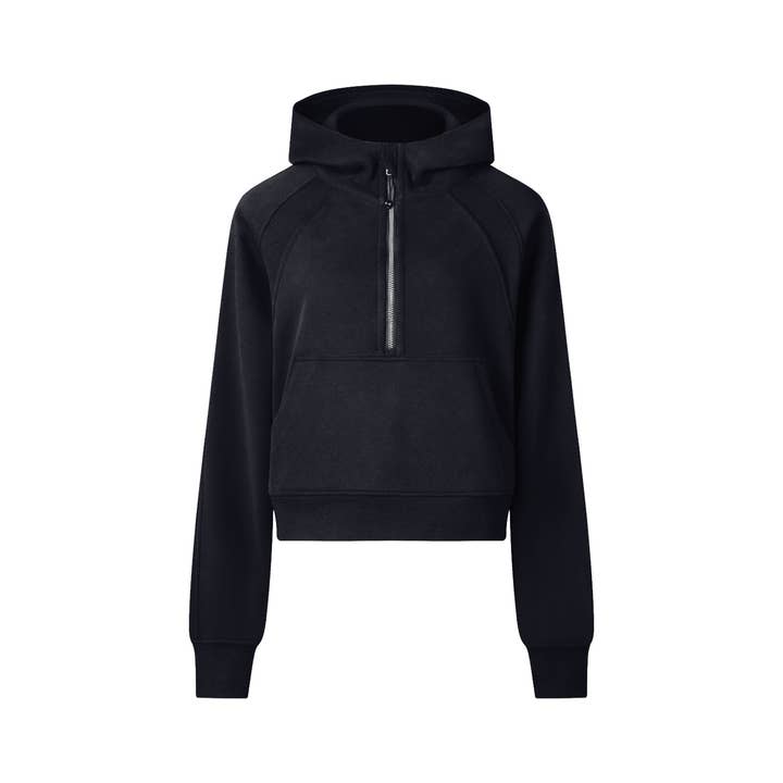 Afgesneden Half-Rits Hoodie voor wholesale door Plair