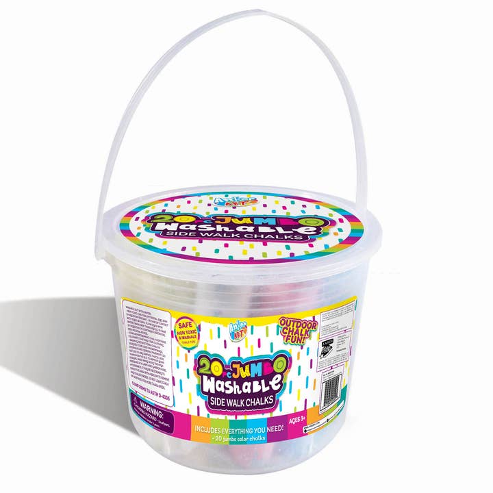 20 Jumbo Washable Sidewalk Chalk Bucket for wholesale by Anker Play Products