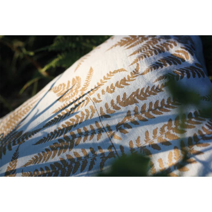 linen cushion natural fern for wholesale by Frohstoff Meike Marie Buchholz