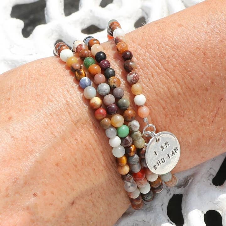 I am who I am - Affirmation Wrap Bracelet for wholesale by Gogh Jewelry Design