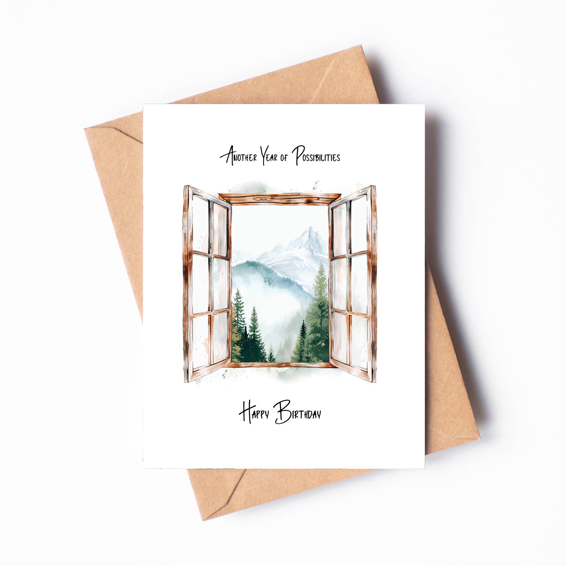 Oakwind Hollow – wholesale Birthday card – Year of Possibilities Birthday Card BD05 Mountain Outdoors1