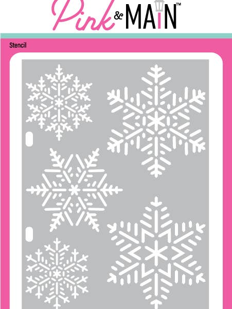 Grand pochoir en forme de flocons de neige pour la vente par Pink and Main